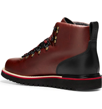 Shop Cole Haan Grandexplorer Alpine Waterproof Hiking Boot In Dark Coffee/ Black Leather