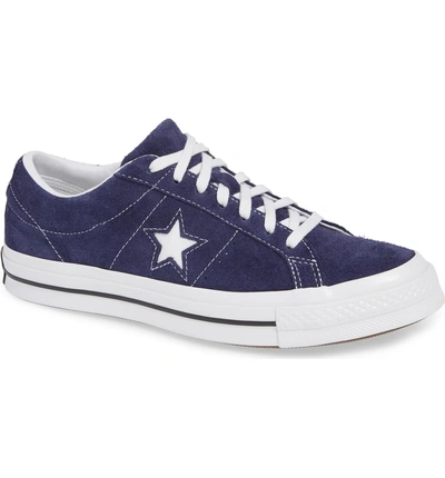 Converse One Star Suede Trainers Navy In Blue | ModeSens