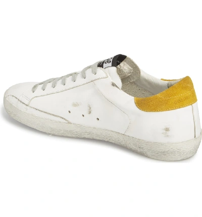 Shop Golden Goose 'superstar' Sneaker In White-mustard Star