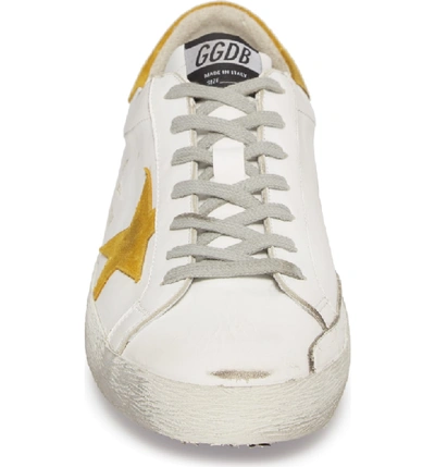 Shop Golden Goose 'superstar' Sneaker In White-mustard Star