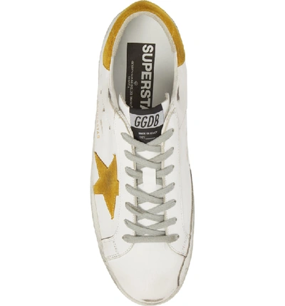 Shop Golden Goose 'superstar' Sneaker In White-mustard Star
