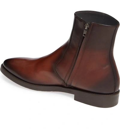 Shop To Boot New York Rosemont Zip Boot In Marrone Leather