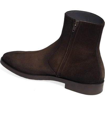 Shop To Boot New York Rosemont Zip Boot In Brown Suede/ Leather