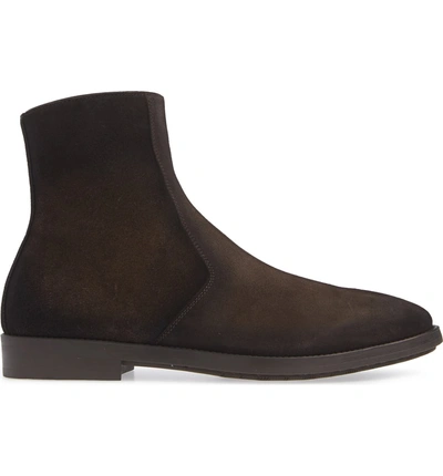 Shop To Boot New York Rosemont Zip Boot In Brown Suede/ Leather