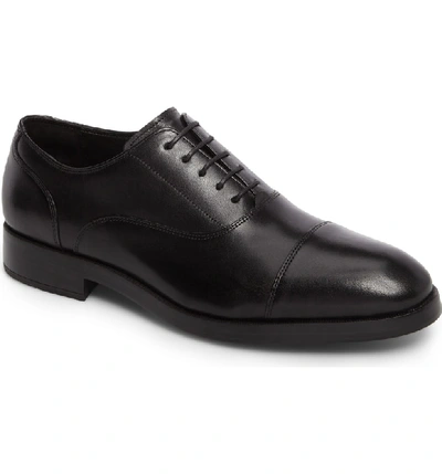 Shop Cole Haan Harrison Grand Cap Toe Oxford In Black/ Black Leather