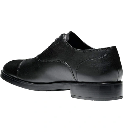 Shop Cole Haan Harrison Grand Cap Toe Oxford In Black/ Black Leather