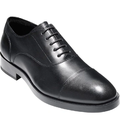 Shop Cole Haan Harrison Grand Cap Toe Oxford In Black/ Black Leather