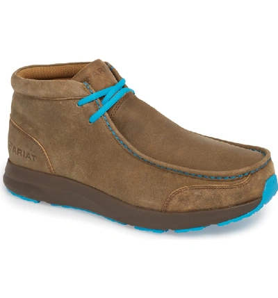 Shop Ariat Spitfire Chukka Boot In Brown Bomber/ Blue Leather