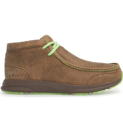 Shop Ariat Spitfire Chukka Boot In Brown Bomber Leather