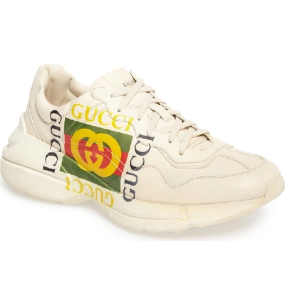 Shop Gucci Rhyton Sneaker In Ivory