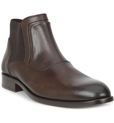 Shop Bruno Magli Sancho Chelsea Boot In Dark Brown