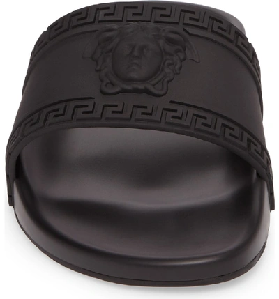 Shop Versace Palazzo Medusa Slide Sandal In Black