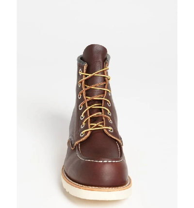 Red Wing 6 Inch Moc Toe Boot In Brown Leather