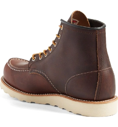 Red Wing 6 Inch Moc Toe Boot In Brown Leather