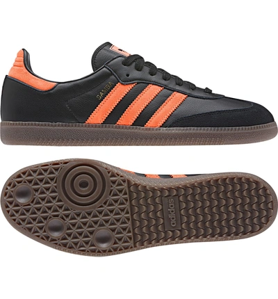 Shop Adidas Originals Samba Og Sneaker In Core Black / Orange / Gold