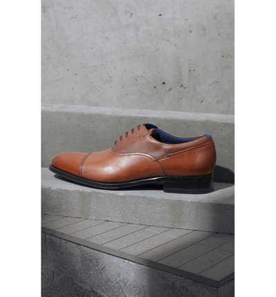 Shop Ted Baker Fhares Cap Toe Oxford In Tan