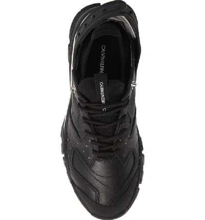 Shop Calvin Klein 205w39nyc Carlos 10 Snapback Runner Sneaker In Black/ White