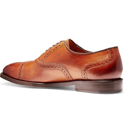 Shop Cole Haan American Classics Kneeland Cap Toe Oxford In British Tan Leather