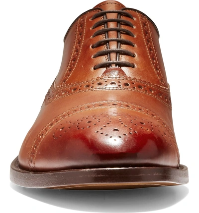 Shop Cole Haan American Classics Kneeland Cap Toe Oxford In British Tan Leather