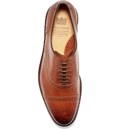 Shop Cole Haan American Classics Kneeland Cap Toe Oxford In British Tan Leather