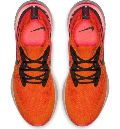 Nike Men's Epic React Flyknit Running Shoes, Orange - Size 7.0 | ModeSens