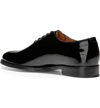 Shop Cole Haan American Classics Gramercy Whole Cut Shoe In Black Patent Leather
