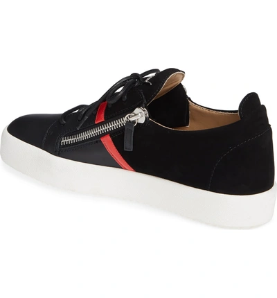 Shop Giuseppe Zanotti Low Top Stripe Sneaker In Black