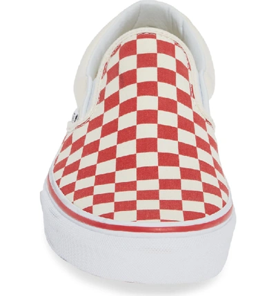 Shop Vans Classic Slip-on In Racing Red/ White