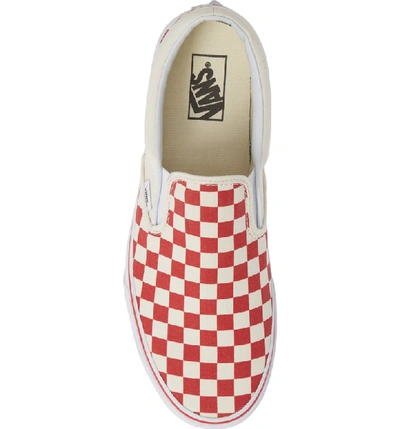Shop Vans Classic Slip-on In Racing Red/ White