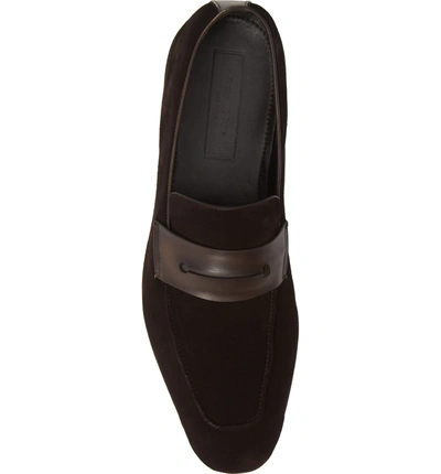 Shop Ermenegildo Zegna Penny Loafer In Brown