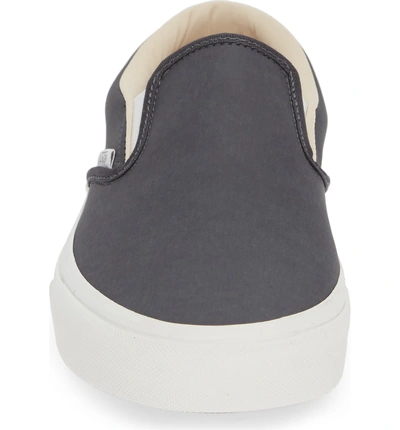 Shop Vans 'classic' Slip-on Sneaker In Asphalt/ Blanc Leather
