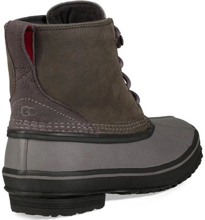 Ugg Men's Zetik Waterproof Leather Duck Boots In Dark Grey | ModeSens