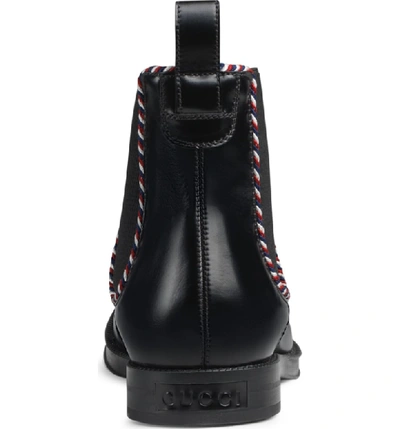 Shop Gucci Beyond Chelsea Boot In Black/ Black