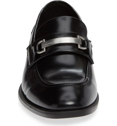 Shop Calvin Klein Craig Bit Loafer In Black Leather