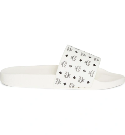 Shop Mcm Visetos Slide Sandal In White
