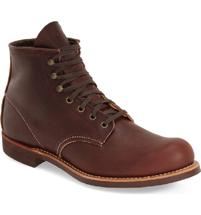 Red Wing Blacksmith Boot In Brair Oil Slick Leather