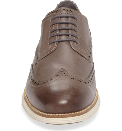 Shop Cole Haan Original Grand Wingtip In Magnet/ivo