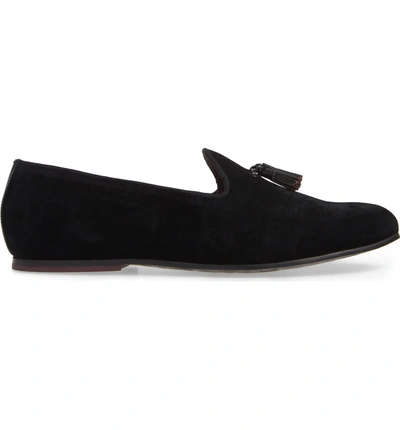 Shop Ted Baker Lility Tassel Loafer In Black Textile