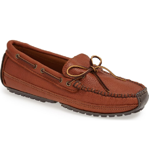 Minnetonka Moosehide Moccasin In Carmel | ModeSens