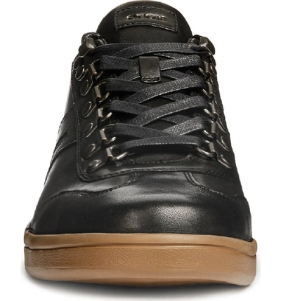 Shop Geox Warrens 12 Low Top Sneaker In Black Leather