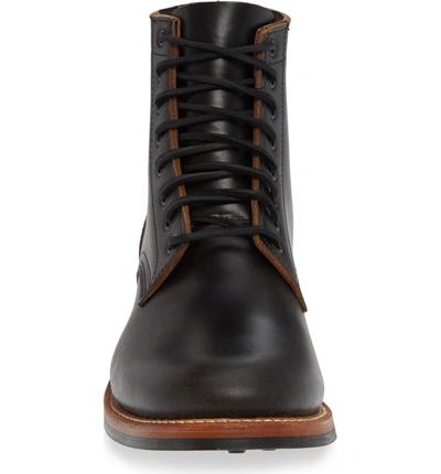 Shop Oak Street Bootmakers Trench Plain Toe Boot In Black Leather