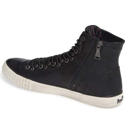 Shop John Varvatos Bootleg Sneaker In Black Leather