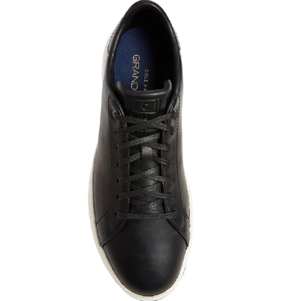 Shop Cole Haan Grandpro Low Top Sneaker In Black Leather