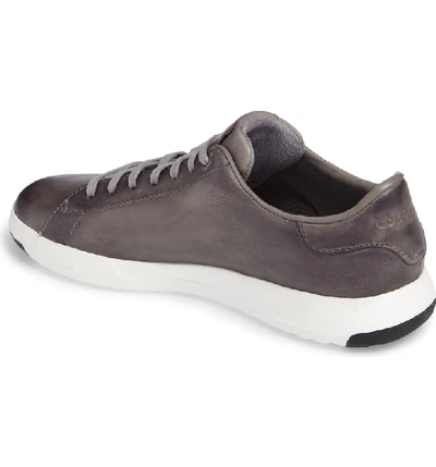 Shop Cole Haan Grandpro Tennis Sneaker In Ironstone Gray Handstain