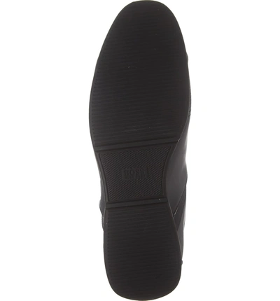 Shop Hugo Boss Saturn Low Top Sneaker In Navy Leather