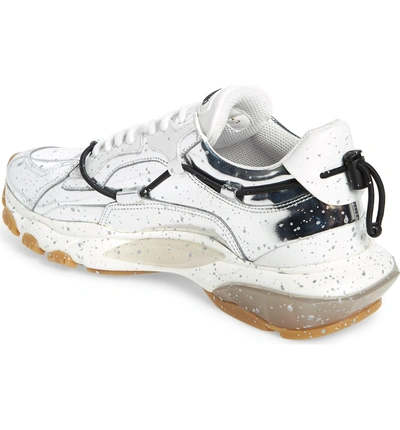 Shop Valentino Bounce Paint Splatter Sneaker In Silver