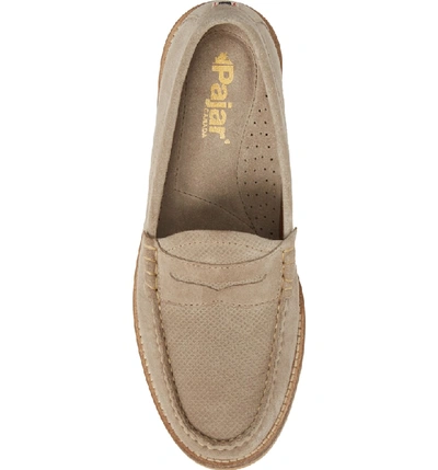 Shop Pajar Wayne Textured Penny Loafer In Earth Beige