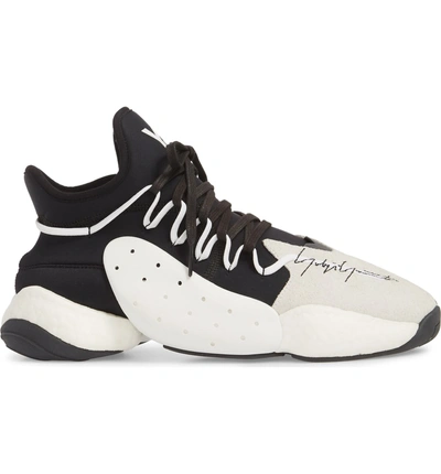 Shop Y-3 B-ball Signature Sneaker In White/ Black