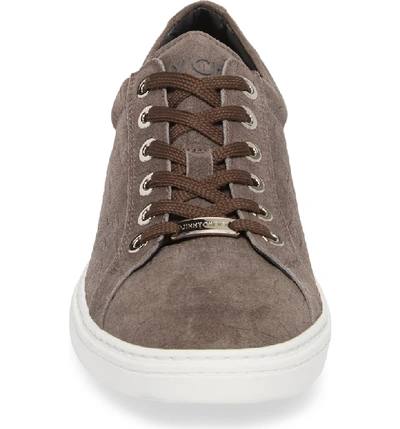 Shop Jimmy Choo Cash Sneaker In Smoke/ Gunmetal