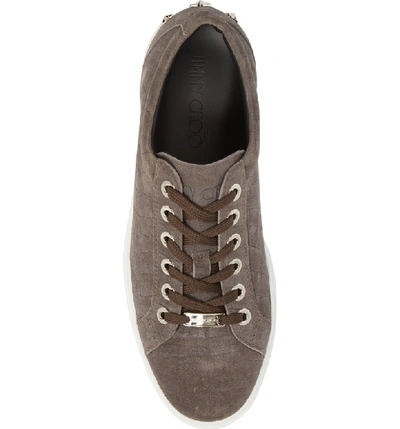 Shop Jimmy Choo Cash Sneaker In Smoke/ Gunmetal